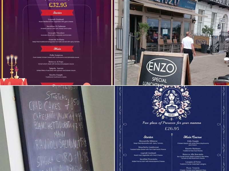 Enzo Ristorante & Pizzeria Menu