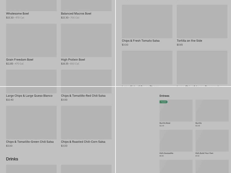 Chipotle Mexican Grill Menu