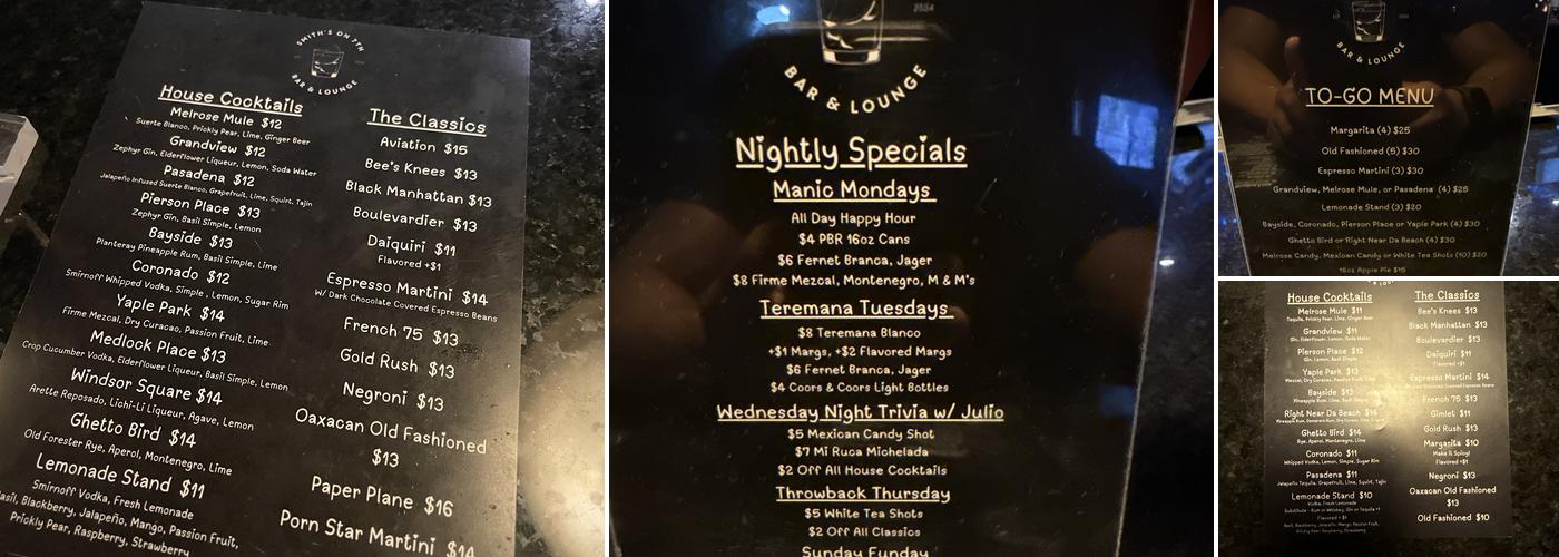 Smith’s on 7th Menu