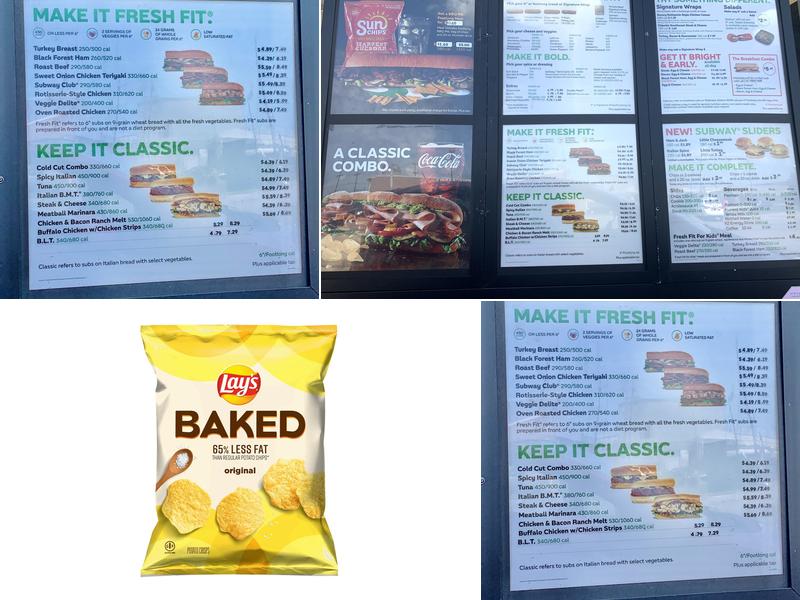 Subway Menu