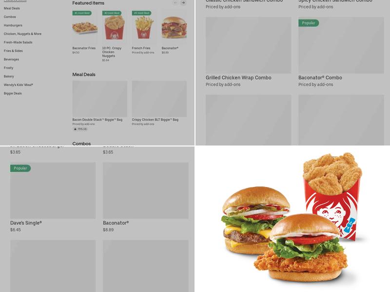 Wendy's Menu
