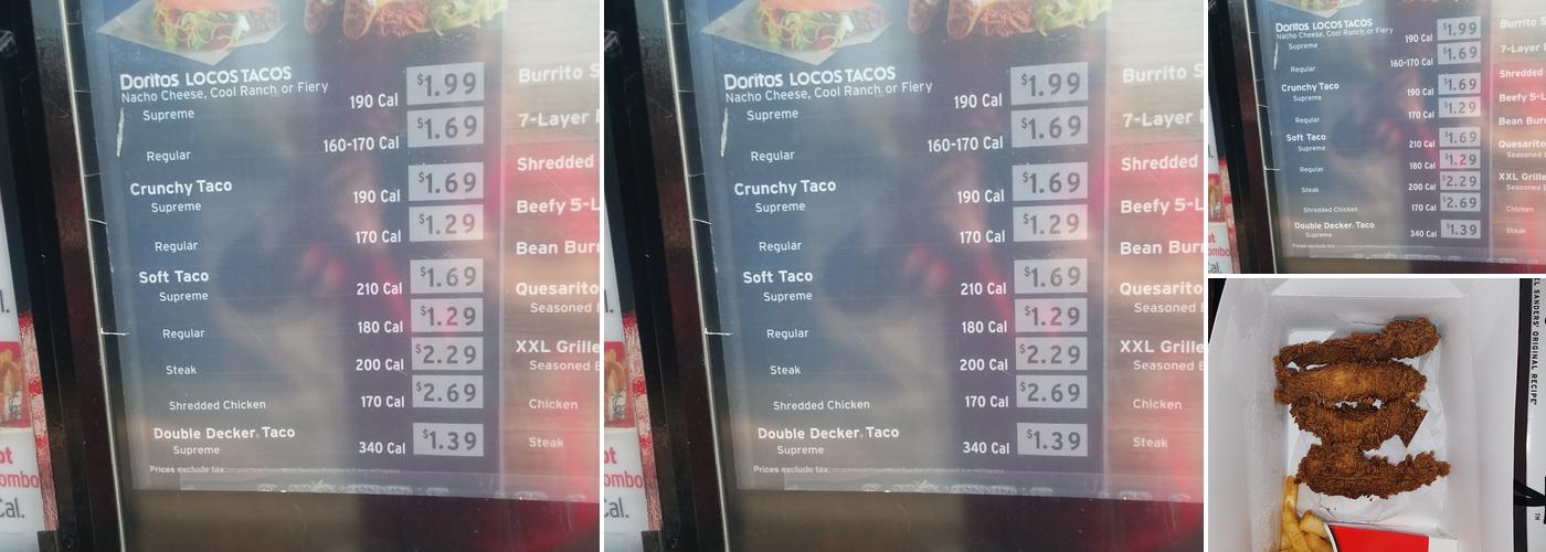 KFC Menu