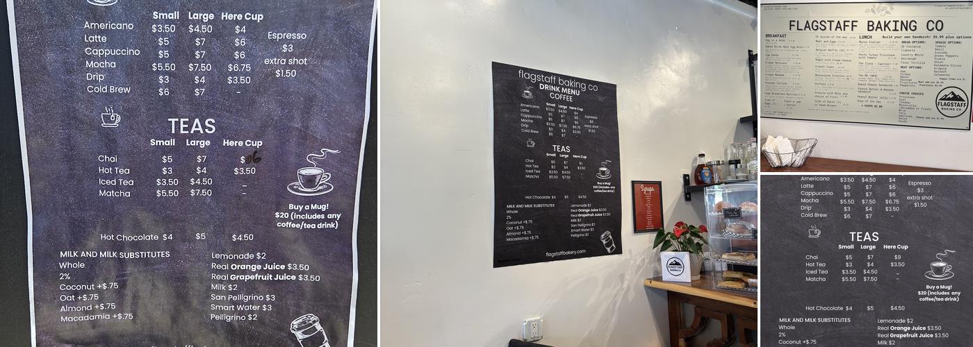 Flagstaff Baking Co. Menu