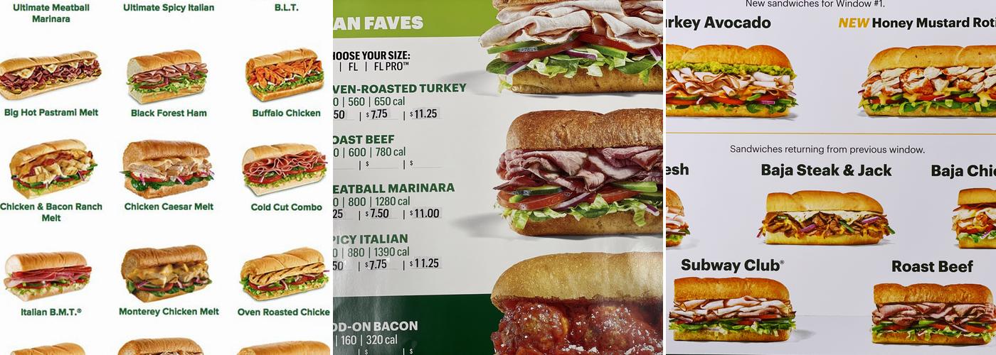 Subway Amelia Menu