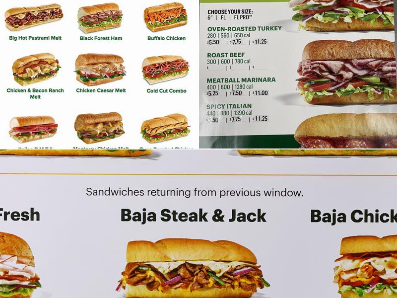 Subway Amelia Menu