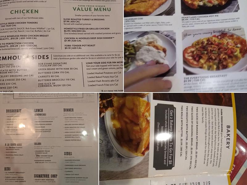 Bob Evans Menu