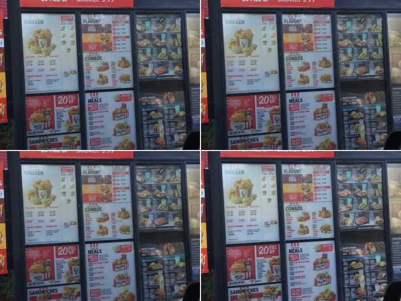 KFC Menu