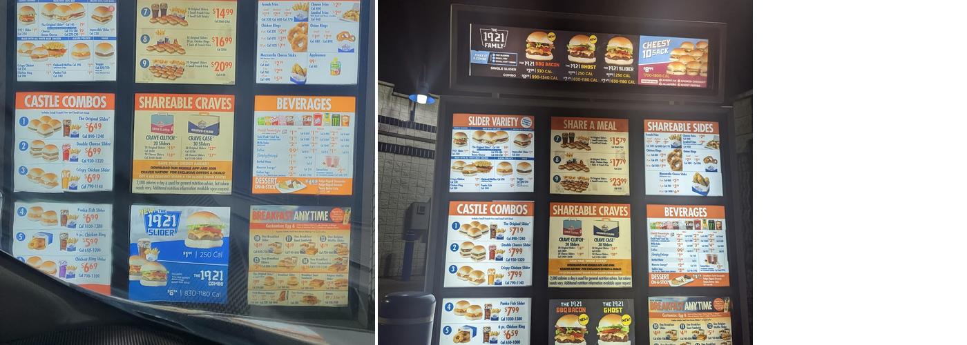 White Castle Menu