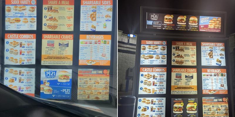 White Castle Menu