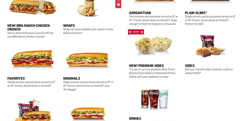 Jimmy John's Menu