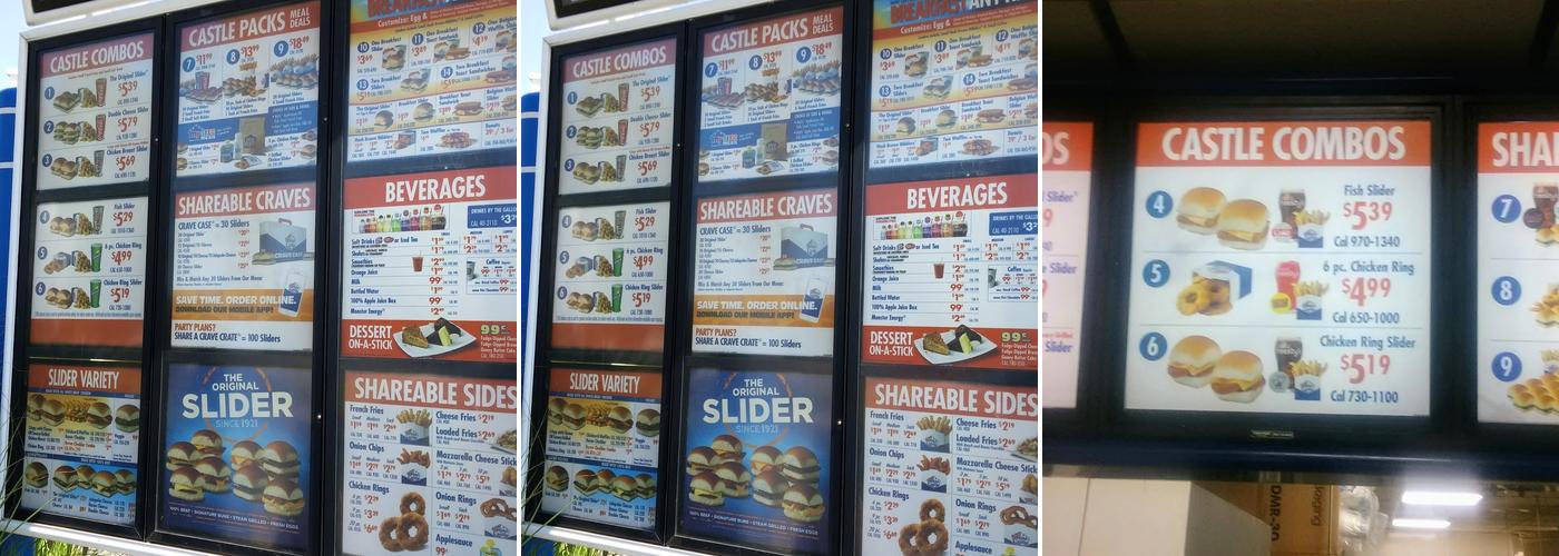 White Castle Menu