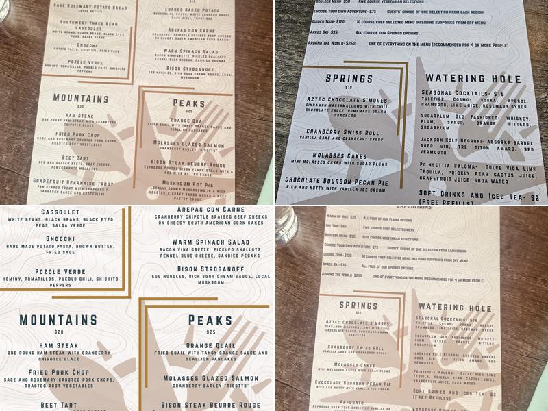 Base Camp Restaurant Menu