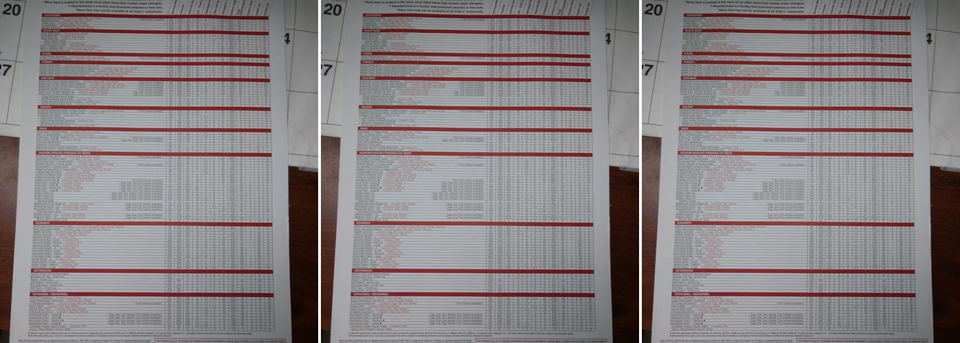 Arby's Menu