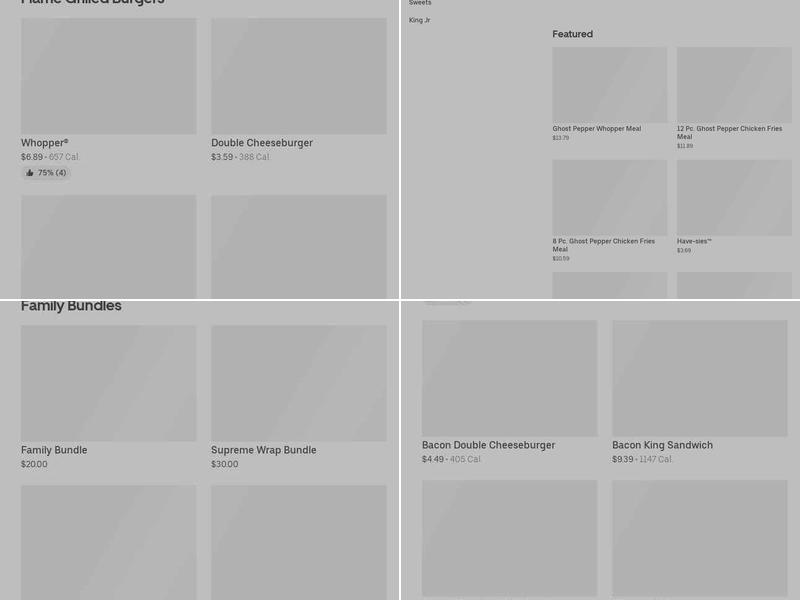 Burger King Menu