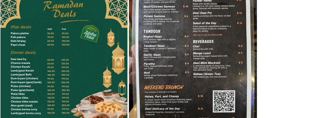 Desilicious Menu