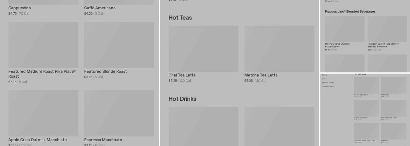 Starbucks Menu