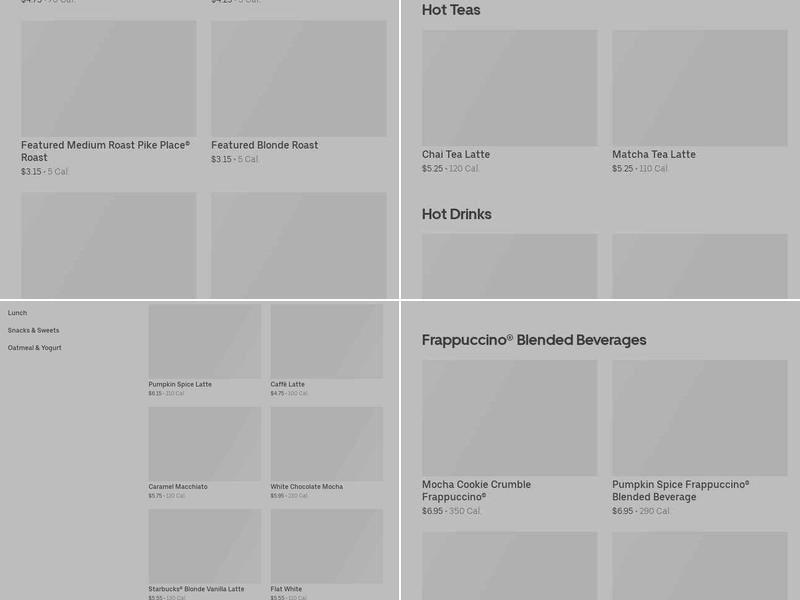 Starbucks Menu