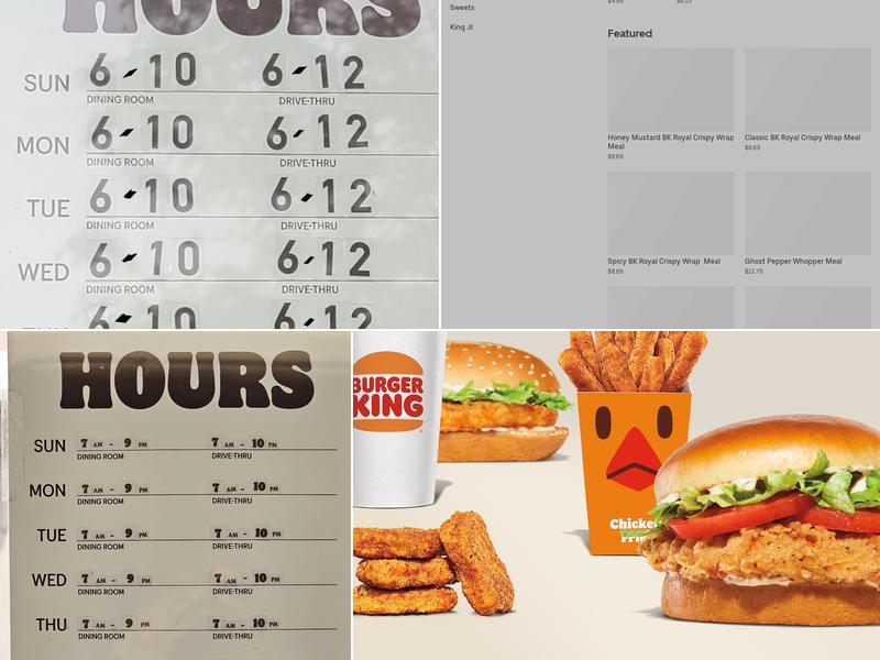 Burger King Menu