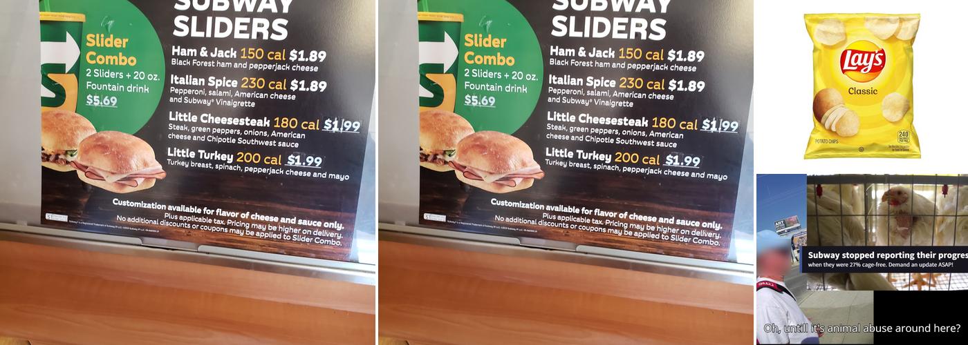 Subway Menu