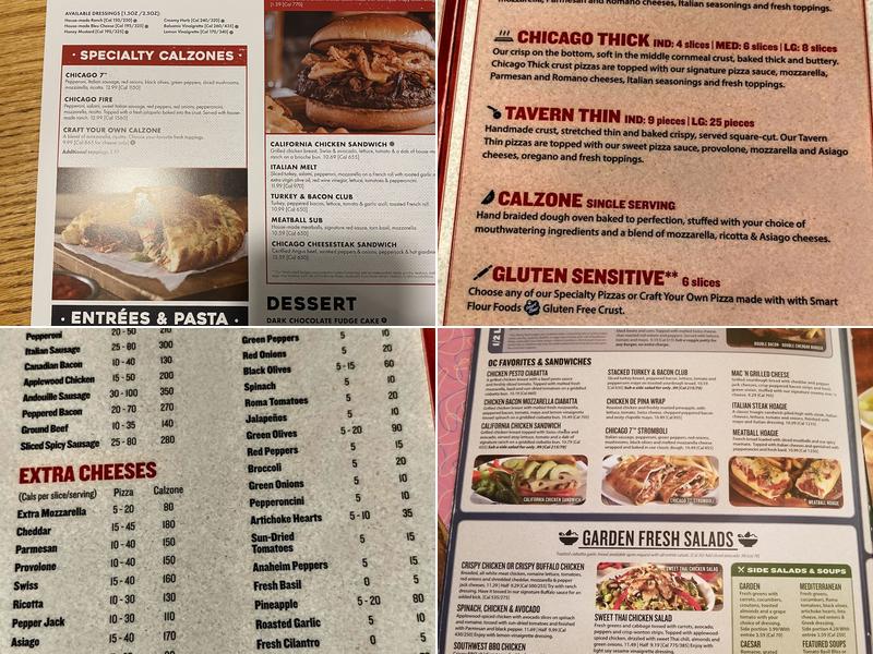 Old Chicago Pizza + Taproom Menu