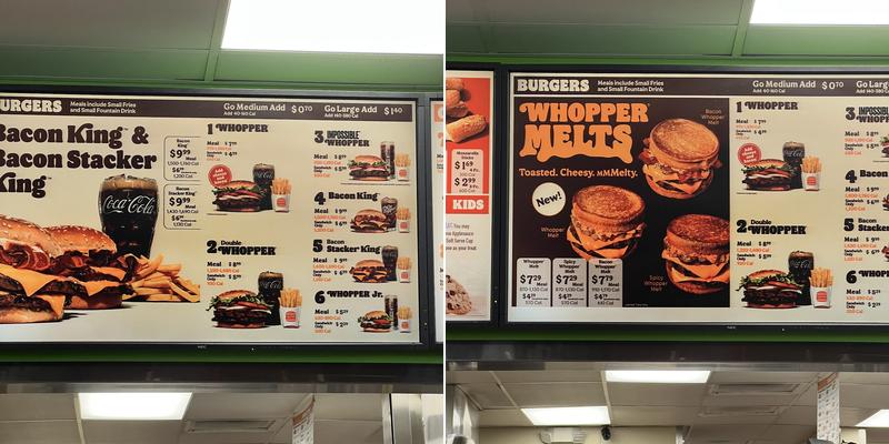 Burger King Menu