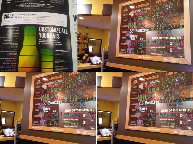 Buffalo Wild Wings Menu