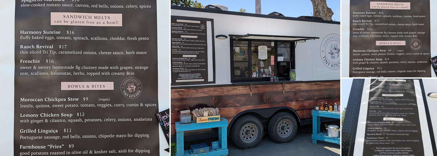 Harmony's Tiny Kitchen Menu