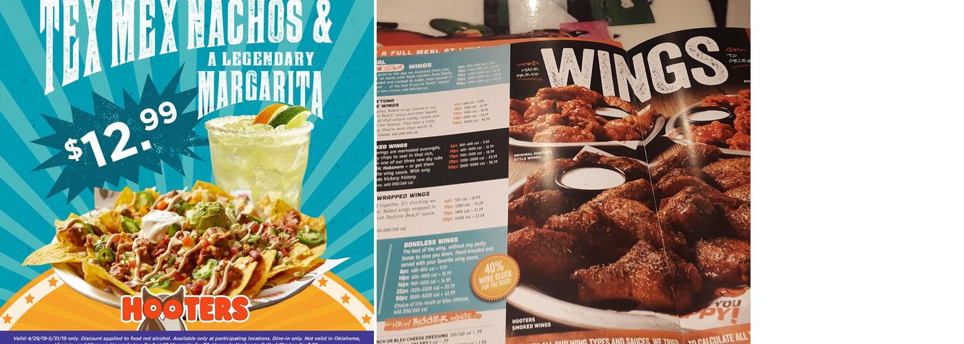 Hooters Menu