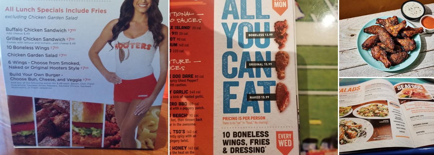 Hooters Menu