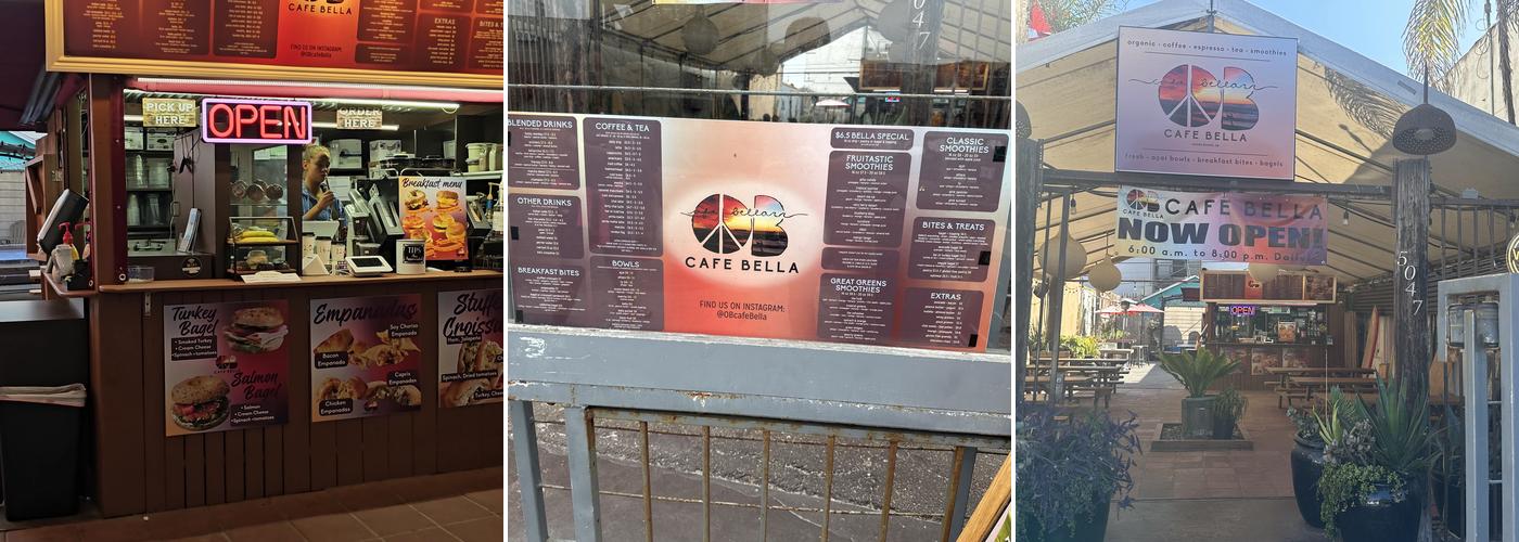 Cafe Bella Menu