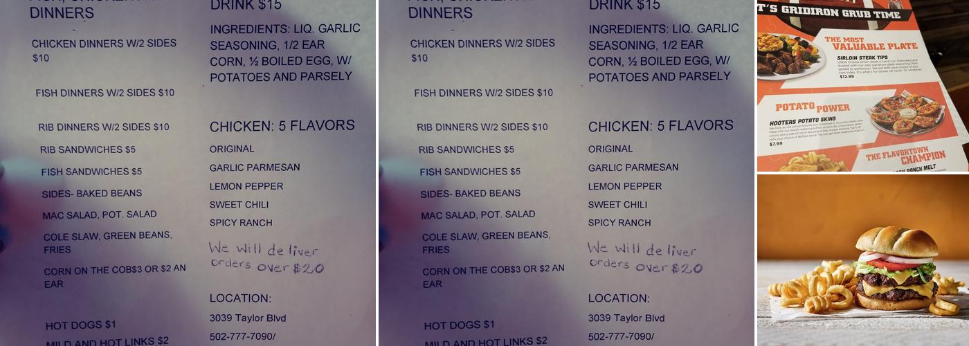 Hooters Menu