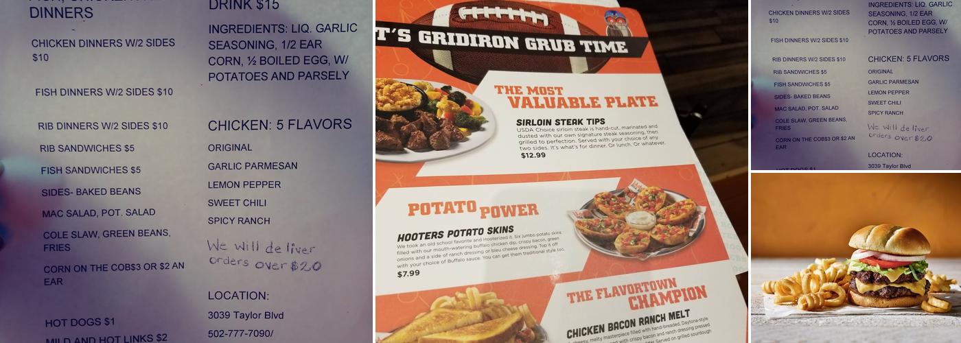 Hooters Menu