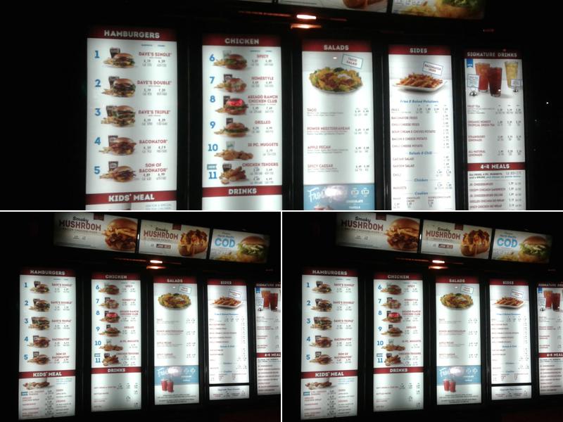 Wendy's Menu
