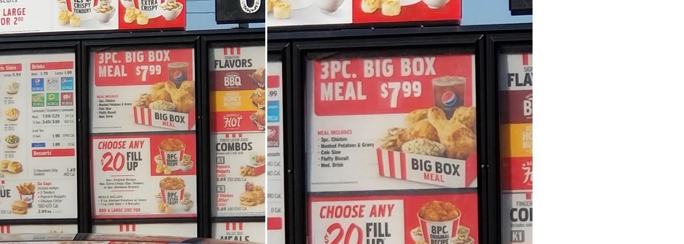 KFC Menu