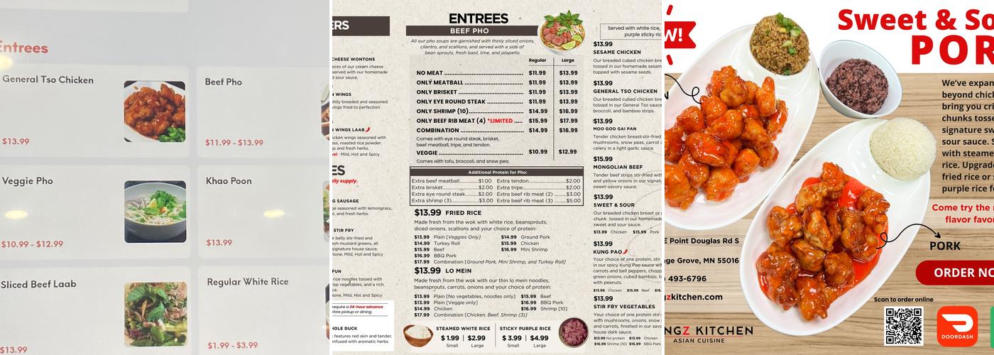 Vangz Kitchen Menu