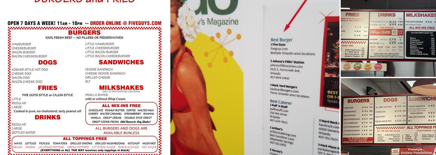 Five Guys Menu