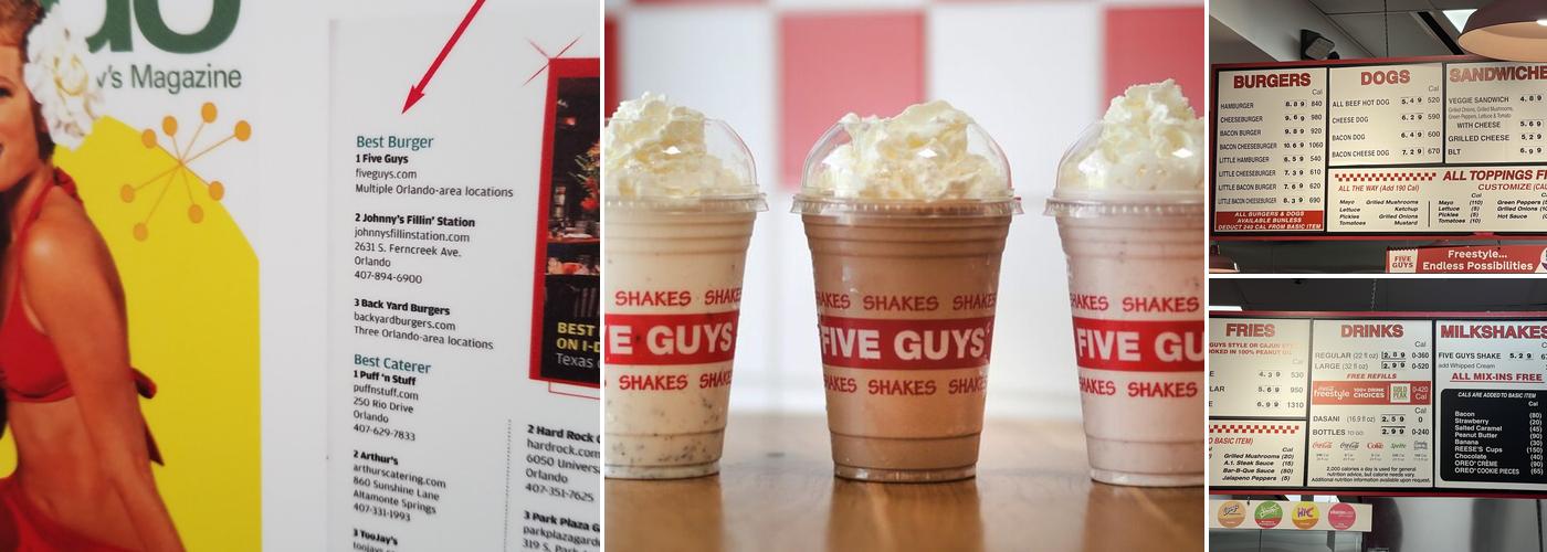 Five Guys Menu