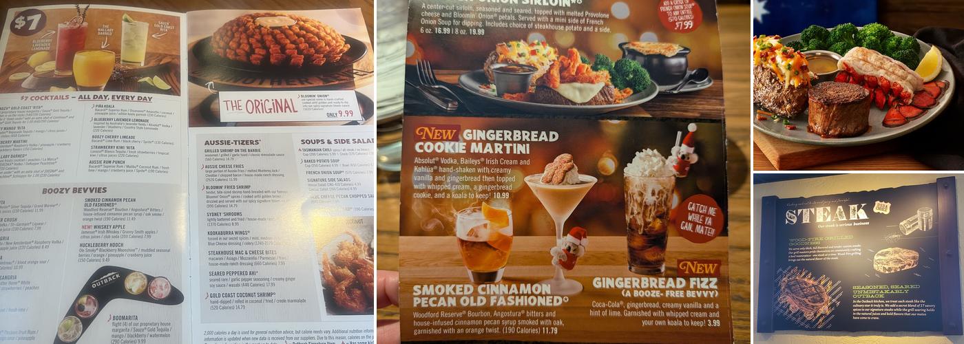 Outback Steakhouse Menu