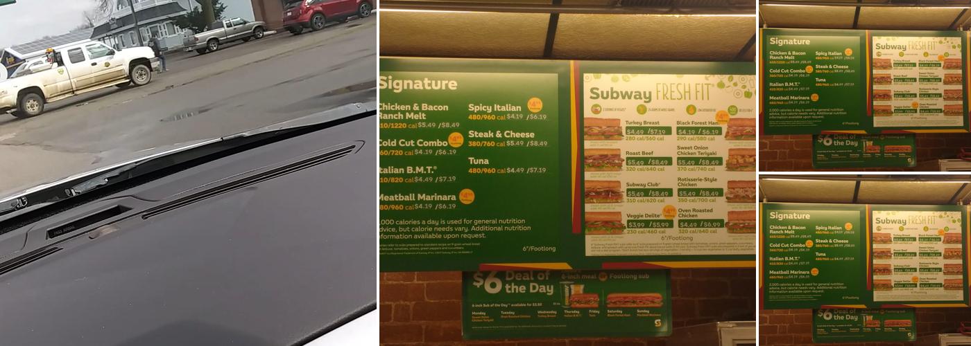 Subway Menu