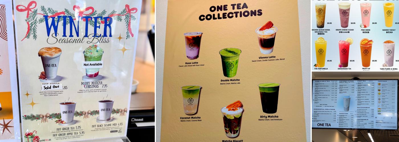 One Tea Menu
