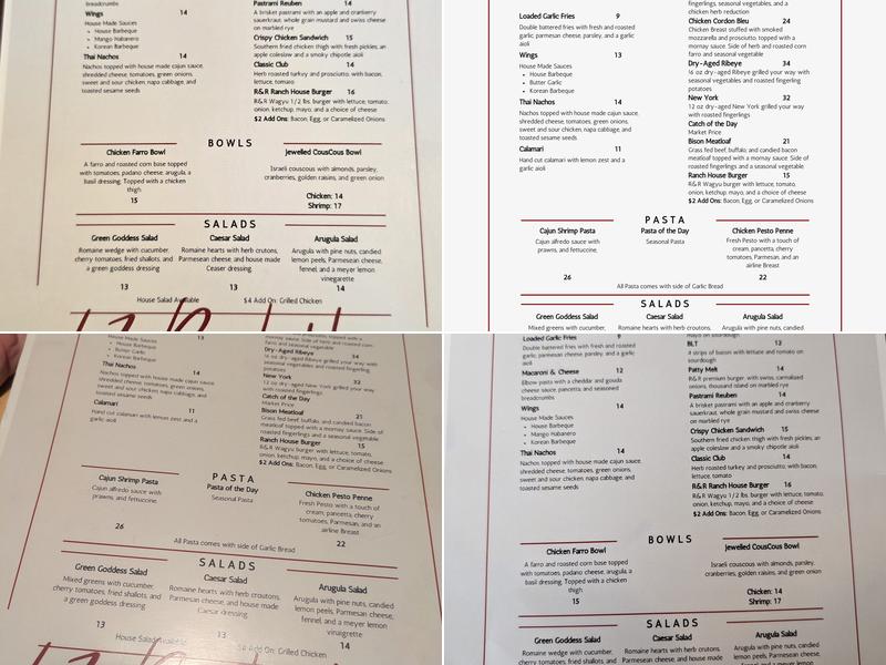 Ranch House Menu