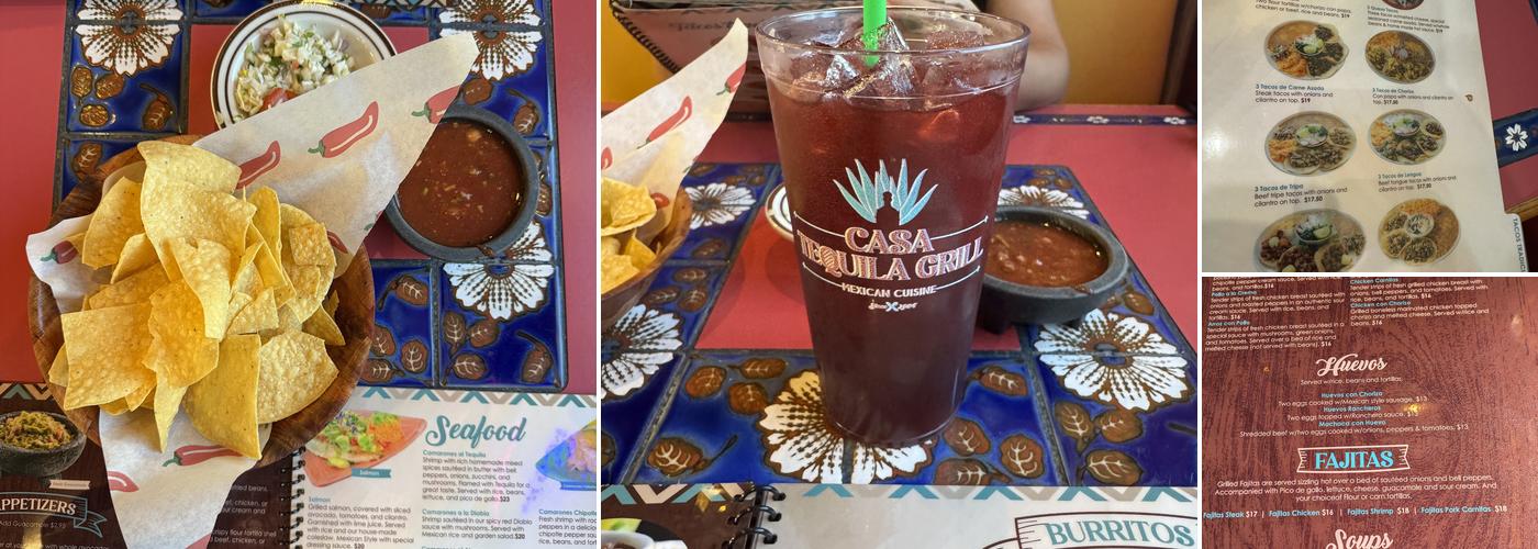 Casa Tequila Grill Menu