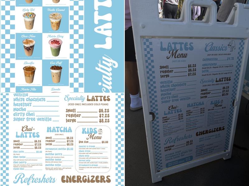 Marie’s Coffee Menu