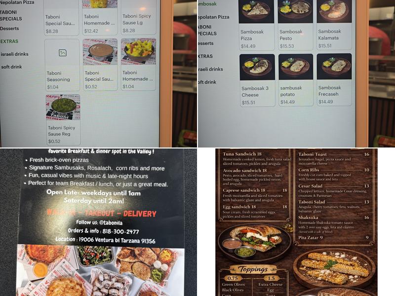Taboni Menu