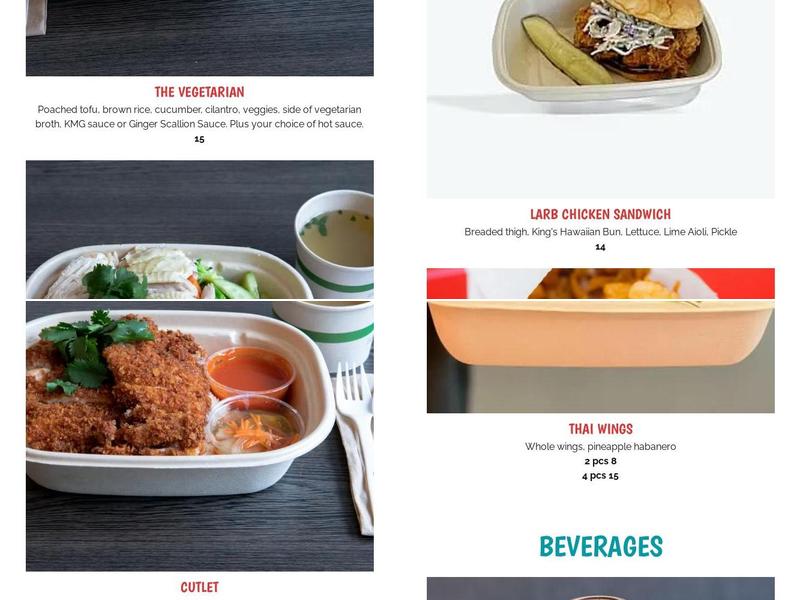 Rooster & Rice Menu