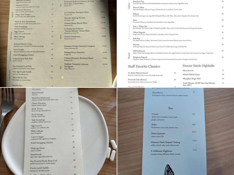 firstborn Menu