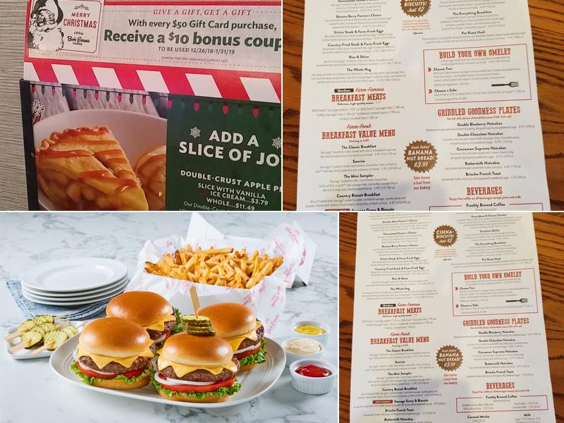Bob Evans Menu