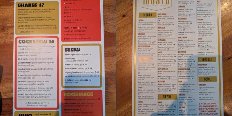 El Burger Menu