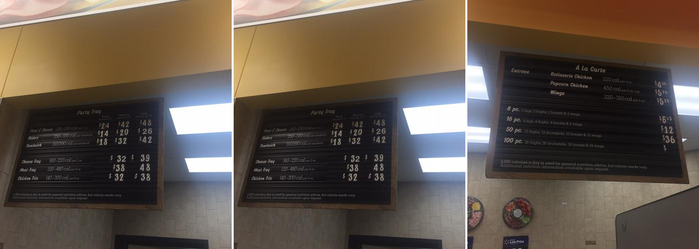 Walmart Deli Menu
