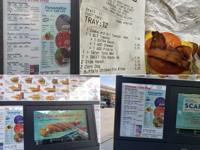 Sonic Drive-In Menu